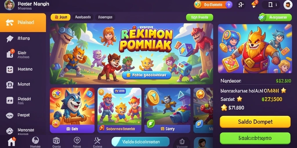 Tampilan menu utama yang intuitif dan menarik.