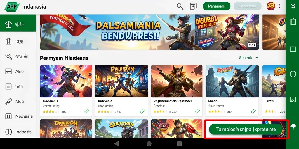 Tampilan menarik dari halaman utama aplikasi.