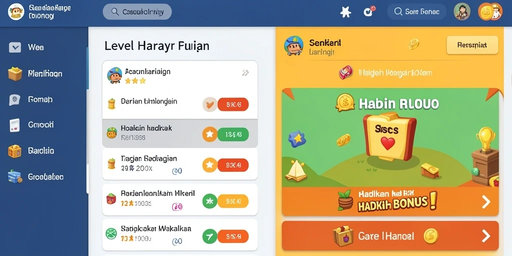 Tampilan menu utama yang menarik dan user-friendly.