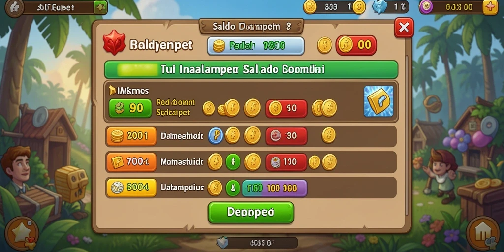 Tampilan awal game yang menarik dan intuitif.